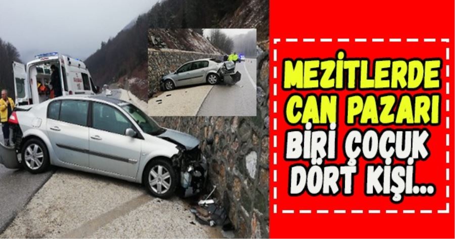 Mezitlerde feci kaza