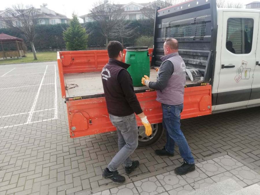 Atık yağlar bertaraf ediliyor