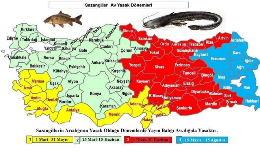 İç sularda balık avı yasağı başlıyor