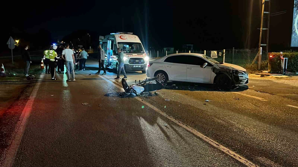 Saray’da motosiklet ile otomobil çarpıştı: 1 yaralı
