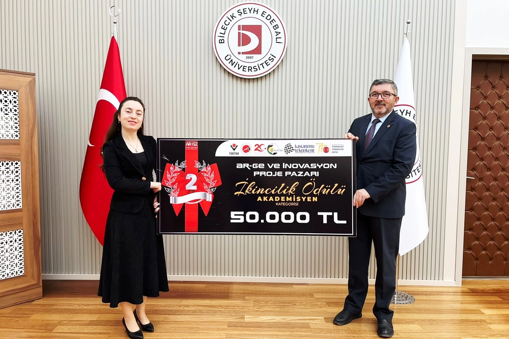 BŞEÜ’lü akademisyene 50 bin TL’lik ikincilik ödülü
