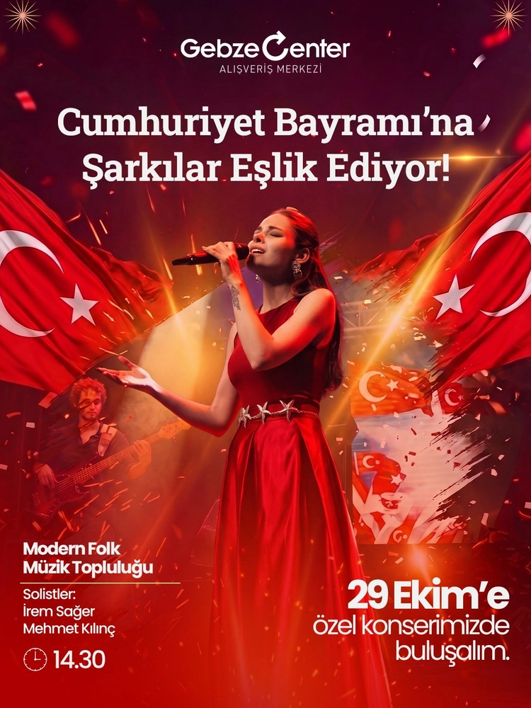 Gebze Center’dan Cumhuriyeti’nin 103’üncü yılına özel kutlama
