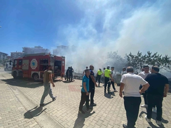 Çorlu'da Ot Yangını Tır ve İki Araca Sıçradı