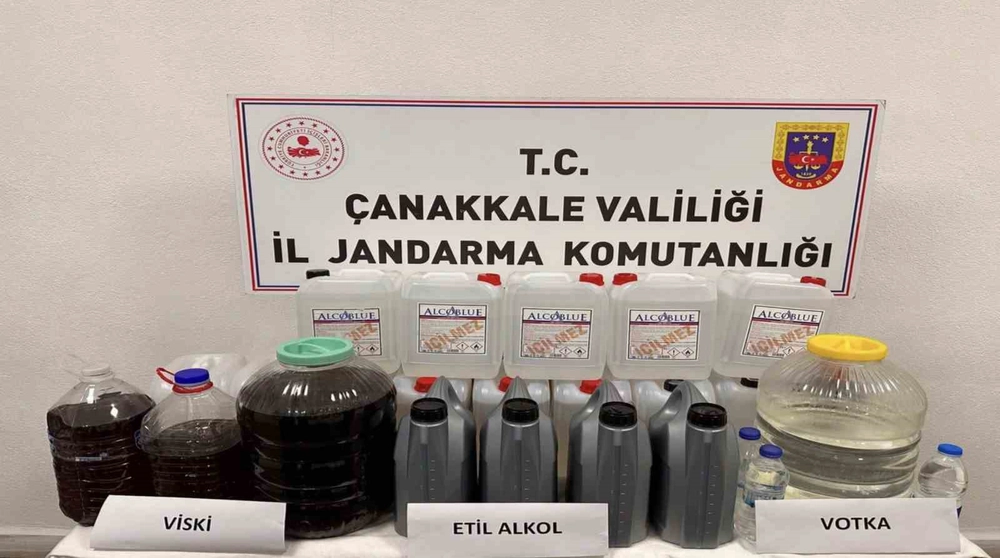 Çanakkalede Kaçak Alkol Operasyonu