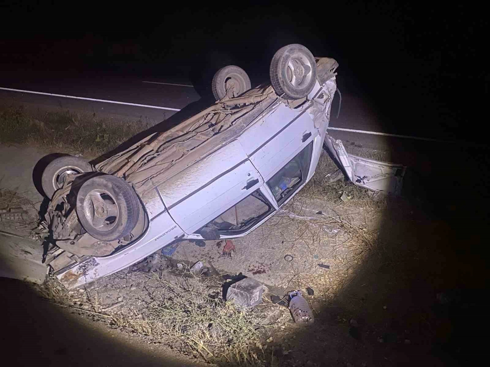 Bilecik'te Alkollü Sürücü Takla Attı 1 Yaralı