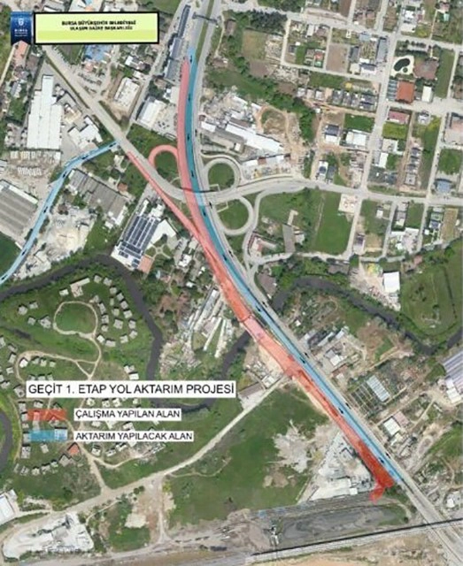 Bursa'da Geçit Köprüsü Bağlantı Yollarında 15 Günlük Trafik Düzenlemesi