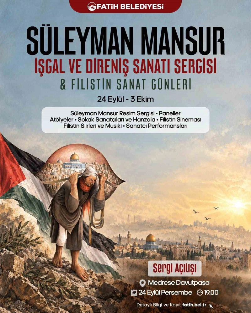 Süleyman Mansur'un İşgal ve Direniş Sanatı Sergisi Fatih'te Sanatseverlerle Buluşuyor